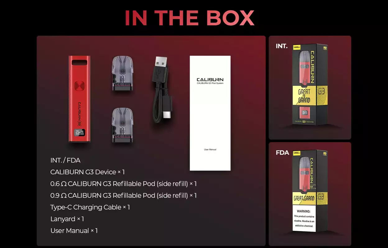 kit Caliburn G3 red
